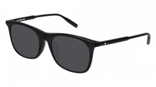 Montblanc MB0007SA Sunglasses, 001 - BLACK with GREY lenses