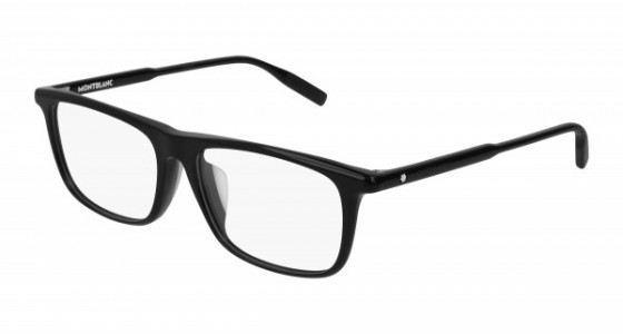 Montblanc MB0012OA Eyeglasses, 001 - BLACK with TRANSPARENT lenses