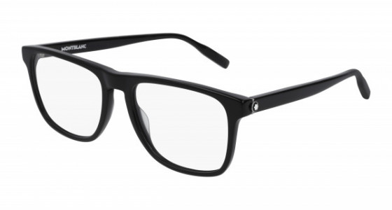Montblanc MB0014O Eyeglasses, 001 - BLACK with TRANSPARENT lenses