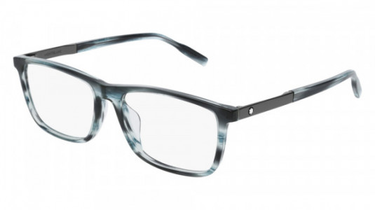 Montblanc MB0021OA Eyeglasses, 004 - RUTHENIUM