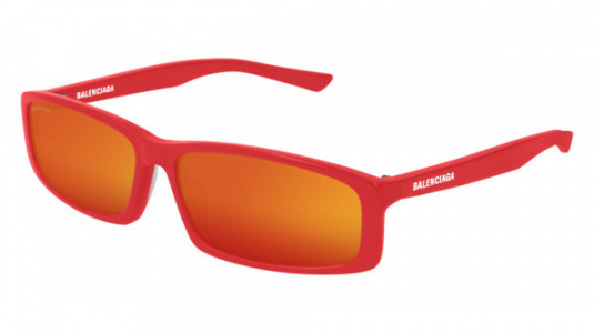 Balenciaga BB0008S Sunglasses, 003 - RED with RED lenses