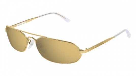 Balenciaga BB0010S Sunglasses, 004 - GOLD with GOLD lenses