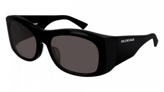 Balenciaga BB0001S Sunglasses, 004 - BLACK with GREY lenses