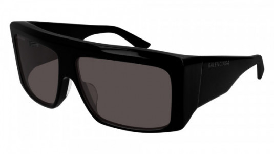 Balenciaga BB0002S Sunglasses, 001 - BLACK with GREY lenses