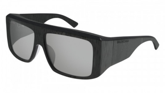 Balenciaga BB0002S Sunglasses, 003 - GREY with SILVER lenses