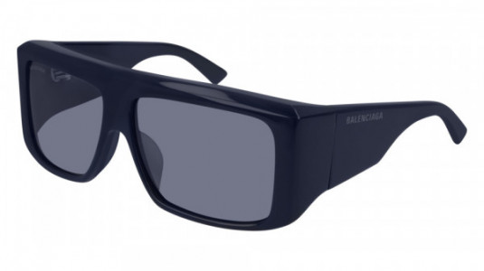 Balenciaga BB0002S Sunglasses, 004 - BLUE with BLUE lenses