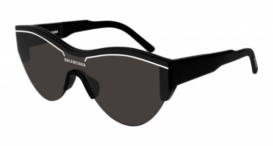 Balenciaga BB0004S Sunglasses, 001 - BLACK with GREY lenses