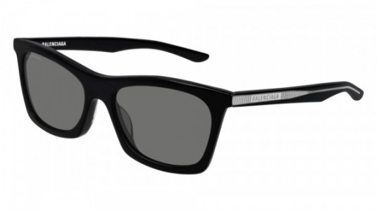 Balenciaga BB0006S Sunglasses, 001 - BLACK with GREY lenses