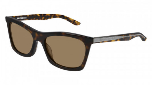 Balenciaga BB0006S Sunglasses, 002 - HAVANA with BROWN lenses