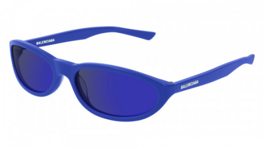 Balenciaga BB0007S Sunglasses, 004 - BLUE with BLUE lenses
