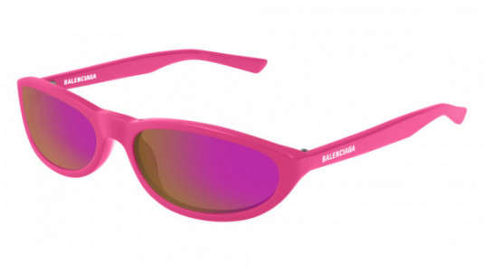 Balenciaga BB0007S Sunglasses, 005 - FUCHSIA with VIOLET lenses