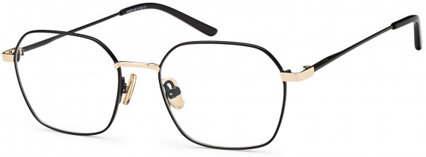 Menizzi M4078 Eyeglasses, 01-Black/Gold