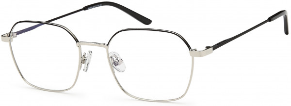 Menizzi M4078 Eyeglasses, 02-Black/Silver