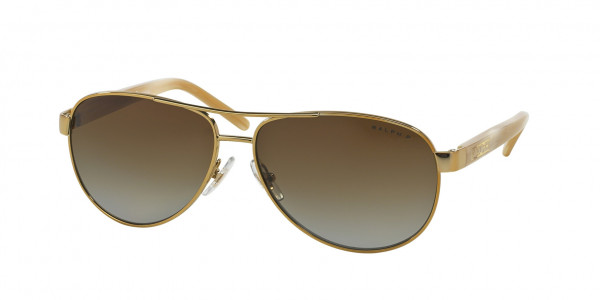 Ralph RA4004 Sunglasses, 101/T5 SHINY GOLD POLAR GRADIENT BROW (GOLD)