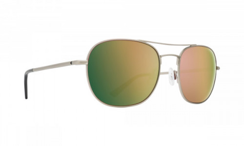 Spy Optic Pemberton Sunglasses, Antique Silver / HD Plus Rose Polar with Green Gold Spectra Mirror