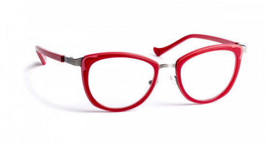 VOLTE FACE KWAI Eyeglasses, RED/SHINY RUTHENIUM (3005)