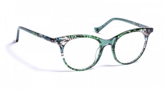 VOLTE FACE JIPSY Eyeglasses, CRYSTAL GREEN/GREEN MARBLE/BLACK LACES (4049)