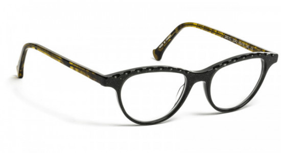 VOLTE FACE GRETEL Eyeglasses, BLACK SPANGLES/KHAKI LACES (0542)