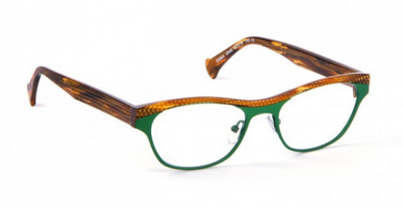 VOLTE FACE EMMA Eyeglasses, BROWN STRIPES/GREEN (0545)