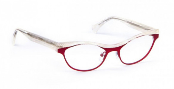 VOLTE FACE EDITA Eyeglasses, WHITE STRIPES/BURGUNDY (1035)