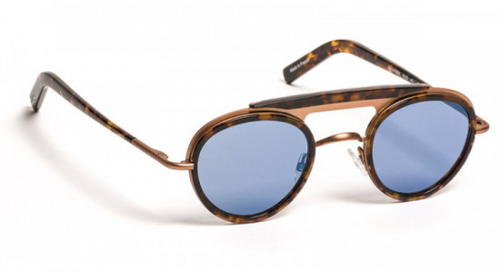 J.F. Rey HIGHWAY-SUN Sunglasses, DEMI/BRUSHED COPPER + BLUE LENSES (9565)
