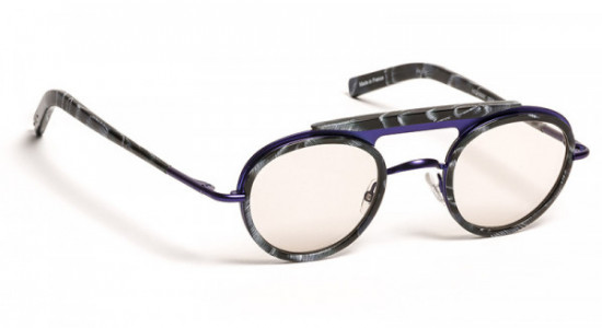 J.F. Rey HIGHWAY Eyeglasses, BLACK HORN/BLUE BRUSHED (2500)