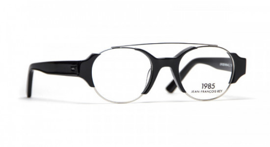 J.F. Rey OFFICER Eyeglasses, BLACK+SILVER METAL (0000)