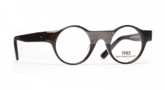 J.F. Rey KINO Eyeglasses, BROWN+METAL ANTIC GUN PART (9005)