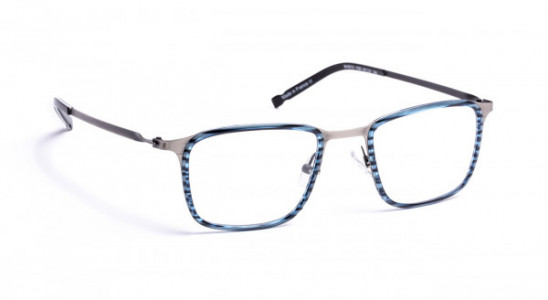 J.F. Rey SH2012 Eyeglasses, BRUSHED SILVER / BLUE (1320)