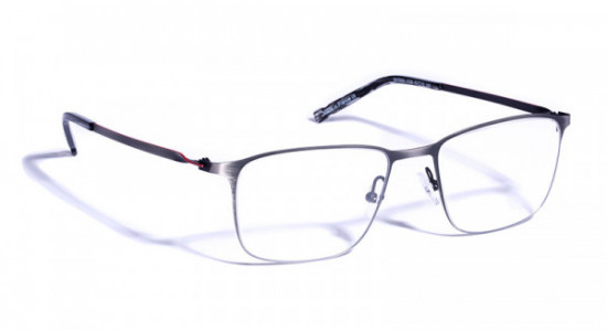 J.F. Rey SH2003 Eyeglasses, BRUSHED SILVER / RED (1330)