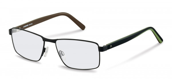 Rodenstock R2621 Eyeglasses, A black, black green