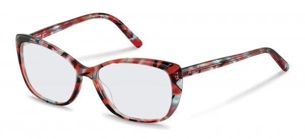 Rodenstock R5333 Eyeglasses, C red black structured
