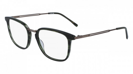 Lacoste L2853PC Eyeglasses, (220) HAVANA/STRIPED GREEN