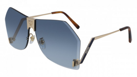 MCM MCM135S Sunglasses, (740) SHINY GOLD/BLUE