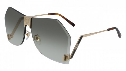 MCM MCM135S Sunglasses, (748) SHINY GOLD/GREEN