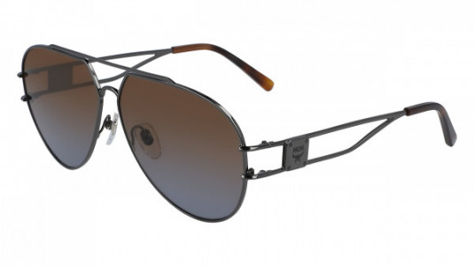MCM MCM136S Sunglasses, (071) DARK RUTHENIUM/BROWN AZURE