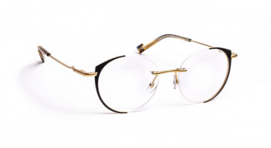 J.F. Rey JF2851 Eyeglasses, SATINED BLACK / PINK GOLD (0055)