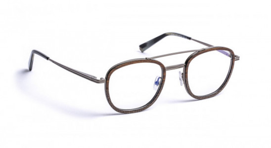 J.F. Rey JF2862 Eyeglasses, WOOD/FIBER GLASS BROWN/SHINY GUN (0005)
