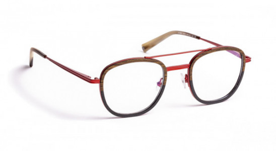 J.F. Rey JF2862 Eyeglasses, WOOD/CARBON/METAL RED (9030)