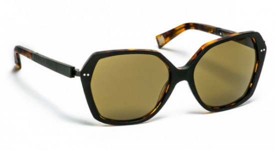 J.F. Rey PAREO-SUN Sunglasses, SUNGLASS BLACK LEATHER / DEMI (0090)