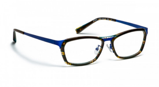 J.F. Rey JF2697-AF Eyeglasses, PATCHWORK BROWN / BLUE METAL (2520)
