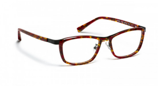 J.F. Rey JF2696-AF Eyeglasses, RED/ORANGE+ SATIN BLACK METAL (3500)