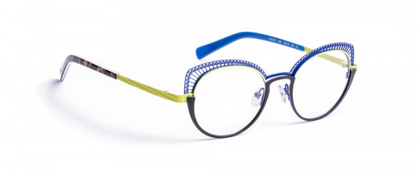 Boz by J.F. Rey ICACOS Eyeglasses, SATIN BLACK/BLUE/NEON YELLOW (2050)