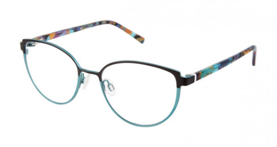 Humphrey's 592043 Eyeglasses, Black/Teal - 14 (BLK)