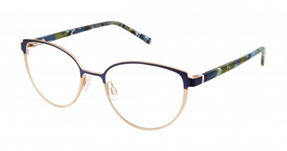 Humphrey's 592043 Eyeglasses, Navy/Gold - 72 (NAV)