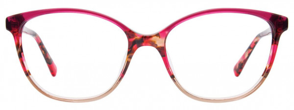 EasyClip EC518 Eyeglasses, 030 - Fuchsia Crystal & Demi Pink & Beige Crystal