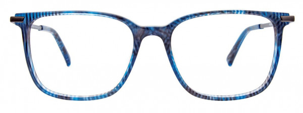 EasyClip EC520 Eyeglasses, 050 - Blue & Black & Crystal Marbled