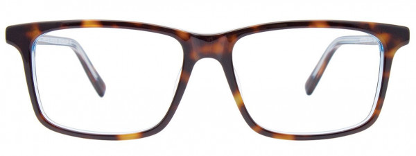 EasyClip EC516 Eyeglasses, 010 - Demi Amber & Crystal Light Blue