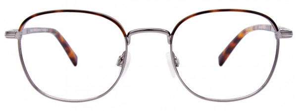 EasyClip EC517 Eyeglasses, 010 - Shiny Demi Amber & Dark Grey