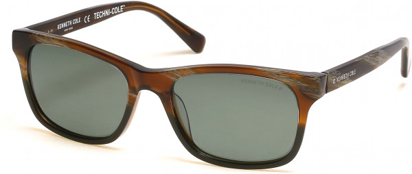 Kenneth Cole New York KC7240 Sunglasses, 98H - Dark Green/other / Brown Polarized